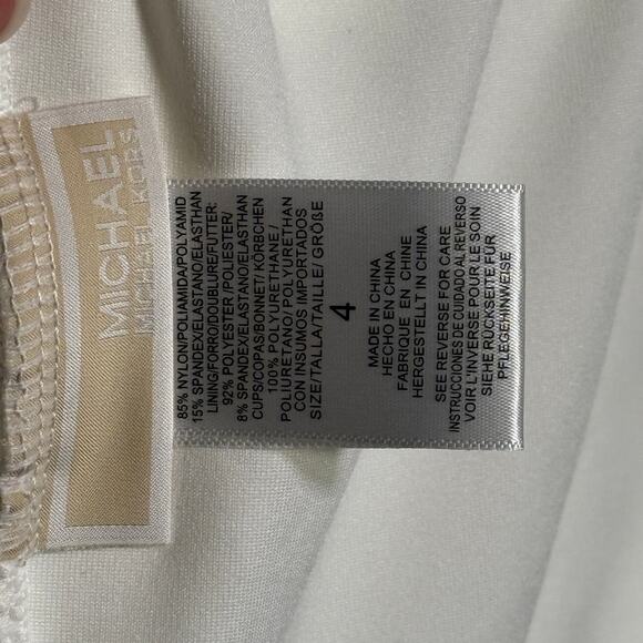 Michael Kors One-Shoulder Underwire One-Piece Swimsuit  white 4 MSRP $102 - Picture 11 of 11